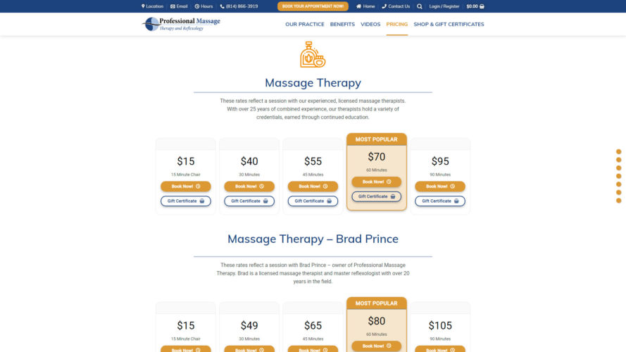 Professional Massage Therapy & Reflexology Design & Word